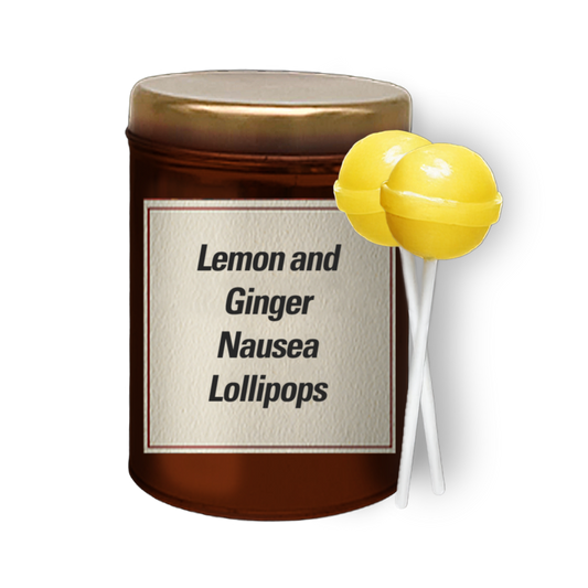 Lemon and Ginger Nausea Lollipops